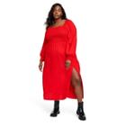 Women's Plus Size Smocked Bodice Midi Dress - La Ligne X Target Red