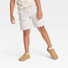 Boys' Ripstop Pull-on 'at The Knee' Cargo Shorts - Cat & Jack Beige
