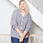 Women's Plus Size Button-front Cropped Cardigan - Universal Thread Blue