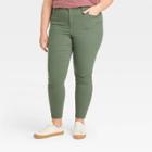 Women's Plus Size High-rise Skinny Jeans - Universal Thread Green Olive