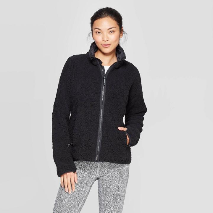 Women's Sherpa Fleece Jacket - C9 Champion Black