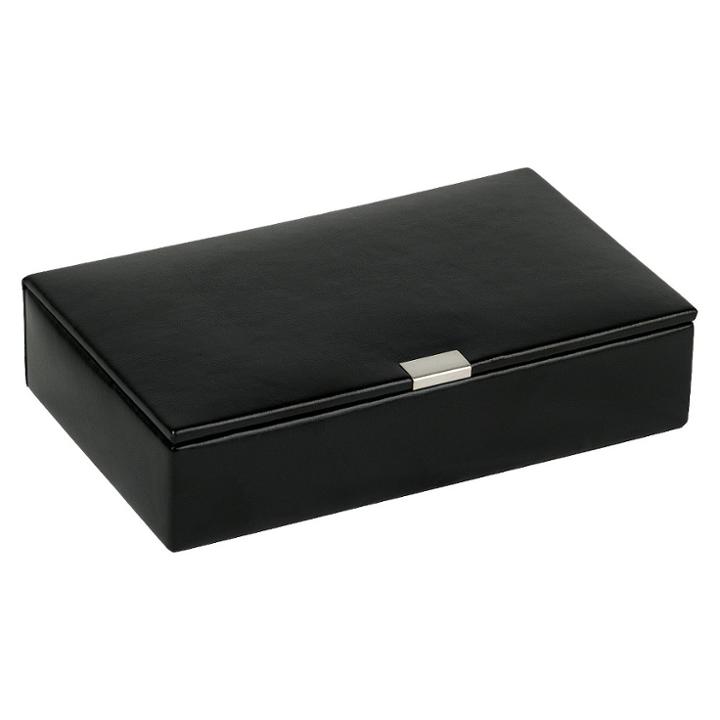 Wolf 15 Compartment Cufflink Box - Black, Adult Unisex