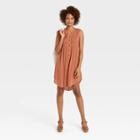 Women's Sleeveless Smocked Button-down Dress - Knox Rose Brown