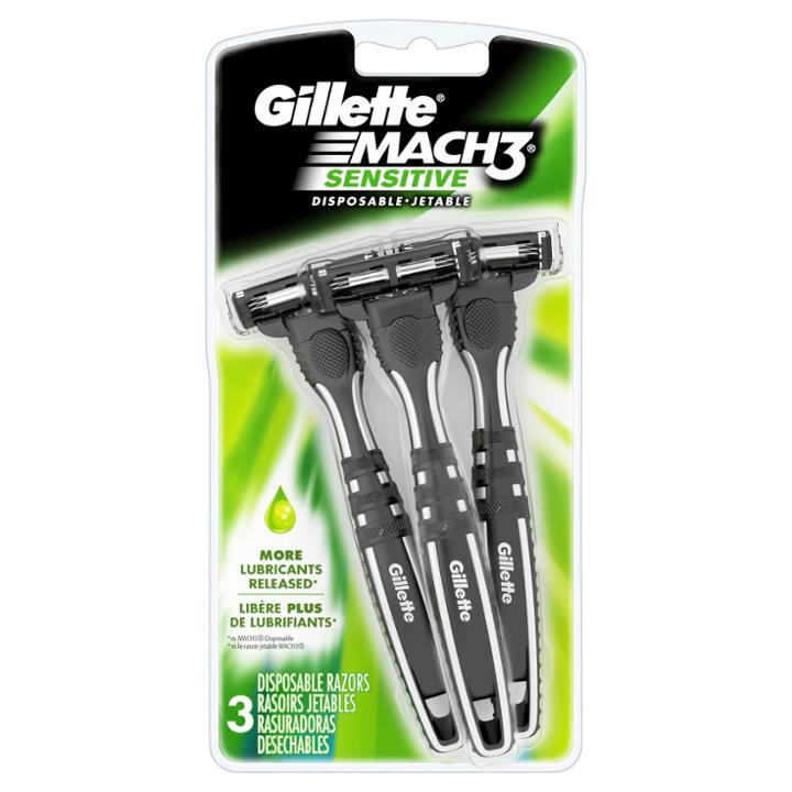 Gillette Mach3 Sensitive Men's Disposable Razors