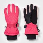 Girls' Ski Quilted Gloves - All In Motion Pink