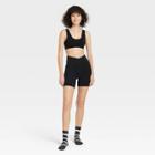 Women's Seamless Crossover Waistband Bike Shorts - Colsie Black