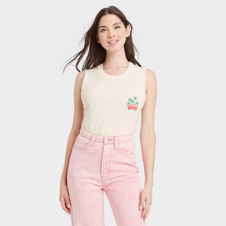 Zoe+liv Women's Scenic Route Graphic Tank Top - Off-white