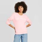 Women's Cat Person Long Sleeve Sweatshirt - Zoe+liv (juniors') - Pink