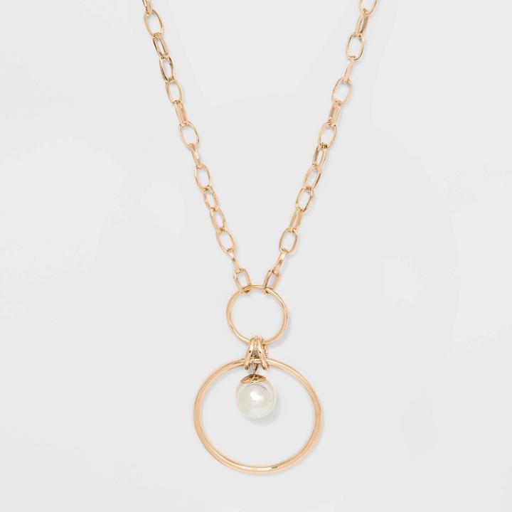 Target Pendant Necklace - A New Day Gold