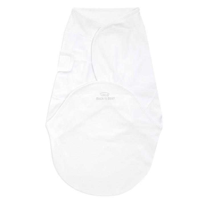 Halo Innovations 100% Cotton Swaddlesure Baby Wrap - White - Nb