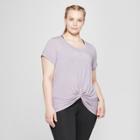 Women's Plus Size Core Twist T-shirt - C9 Champion Smoked Lilac Heather