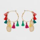 Sugarfix By Baublebar Tassel Hoop Pineapple Earrings, Girl's,