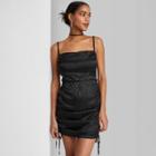 Women's Sleeveless Ruched Side Bodycon Dress - Wild Fable Black