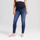 Maternity Crossover Panel Skinny Jeans - Isabel Maternity By Ingrid & Isabel Dark Wash 00, Women's, Blue