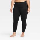 Women's Plus Size Contour Curvy High-rise 7/8 Leggings With Power Waist 25 - All In Motion Black 3x, Women's,