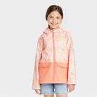 Kids' Long Sleeve Colorblock Rubber Rain Jacket - Cat & Jack Peach Orange