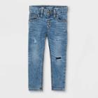Toddler Boys' Skinny Fit Jeans - Cat & Jack Medium Denim Wash 12m, Medium Blue Blue