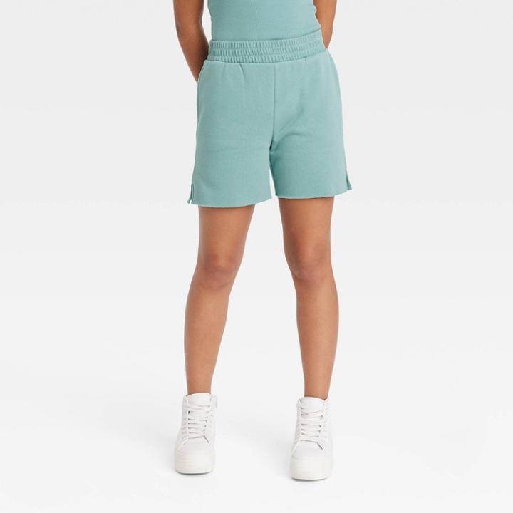Kids' Shorts - Art Class Turquoise Green