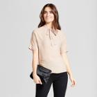 Layered With Love Women's Short Sleeve Printed Foil Sparkle Blouse - Layered With