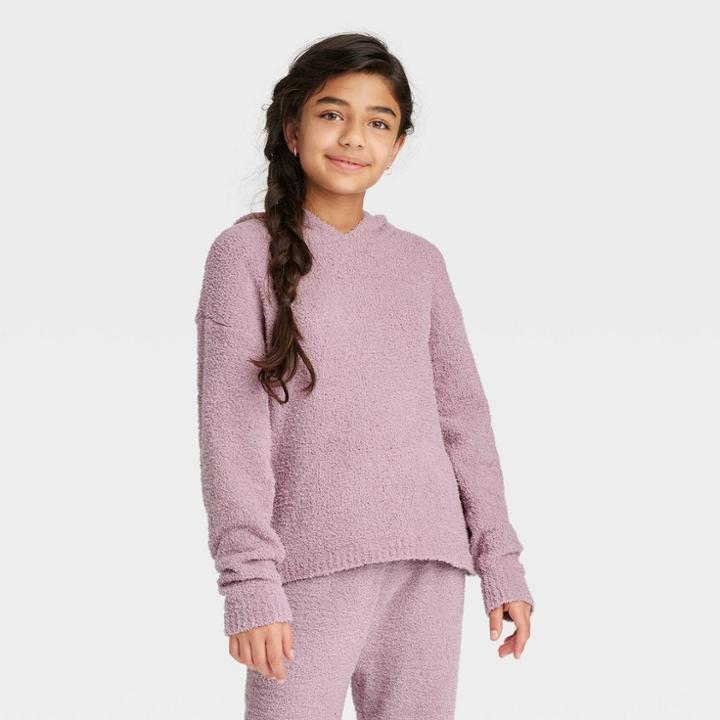 Girls' Cozy Hoodie - Art Class Purple