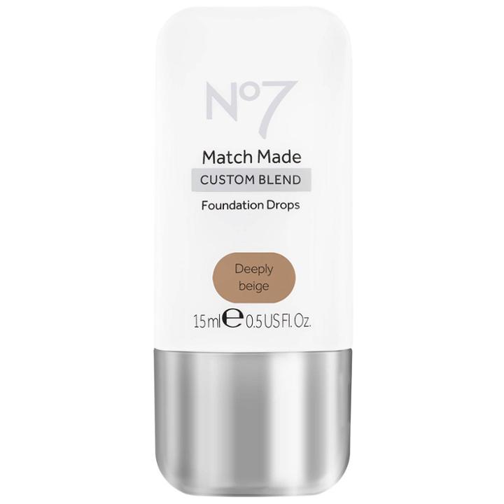 No7 Match Made Foundation Drops Deeply Beige - 0.5oz, Adult Unisex