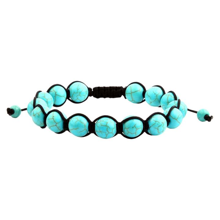 Target Men's Natural Stone Adjustable Beaded Bracelet - Turquoise -