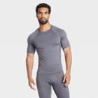 Men's Short Sleeve Fitted T-shirt - All In Motion Gray S, Men's,