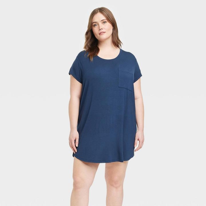 Women's Beautifully Soft Nightgown - Stars Above Navy Blue