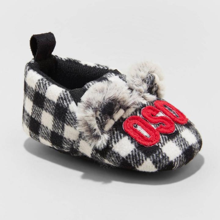 Toddler Boys' Family Sleep Bebe Oso Slippers - Wondershop Black