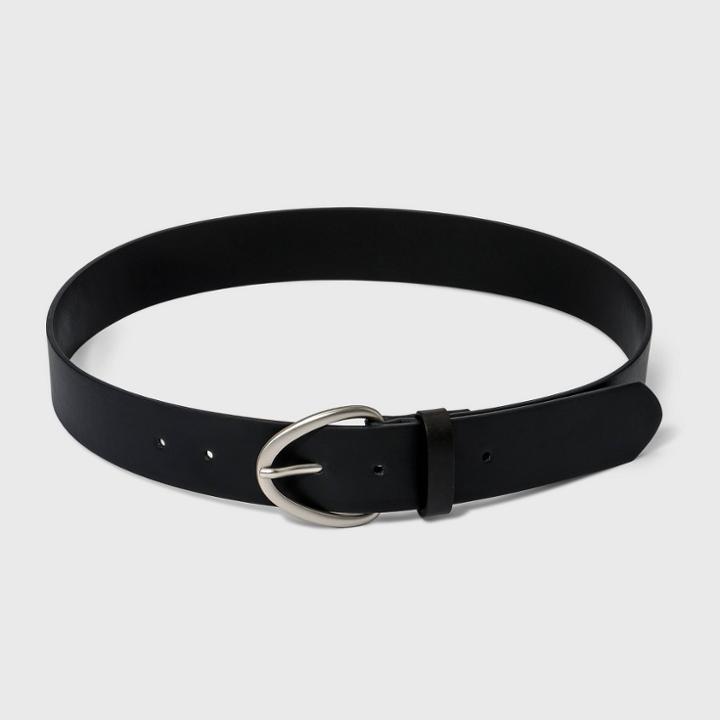 Women's Arrow Shaped Harness Buckle Belt - Universal Thread Black