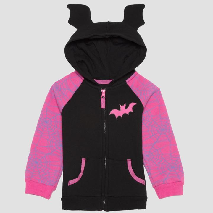 Toddler Girls' Disney Vampirina Costume Hooded Sweatshirt - Black