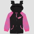 Toddler Girls' Disney Vampirina Costume Hooded Sweatshirt - Black