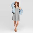 Women's Sleeve Scoop Neck At Knee Tank Dress - Universal Thread Gray