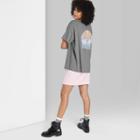 Women's Short Sleeve Oversized T-shirt - Wild Fable Heather Gray