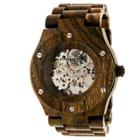 Earth Wood Men's Grand Mesa Automatic Eco - Friendly Sustainable Wood Bracelet Watch - Olive, Olive Tree