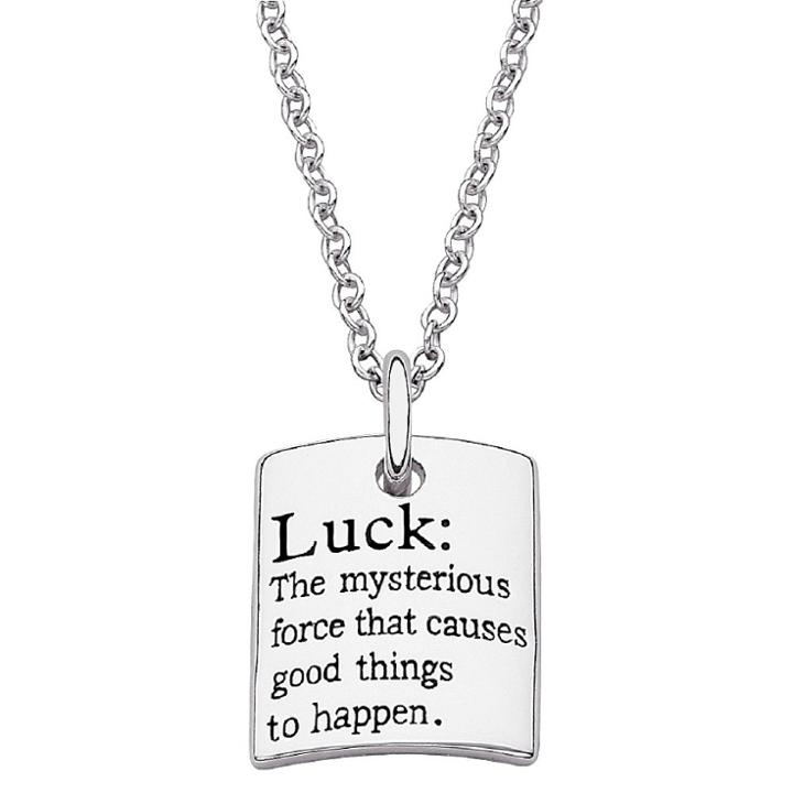 Target Women's Sterling Silver Luck Sentiment Necklace -