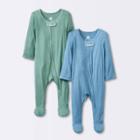 Baby 2pk Premium Modal Sleep N' Play - Cloud Island Green Newborn