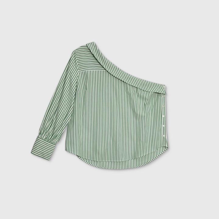 Women's Plus Size Striped Long Sleeve Blouse - Who What Wear Cream 2x, Women's, Size: