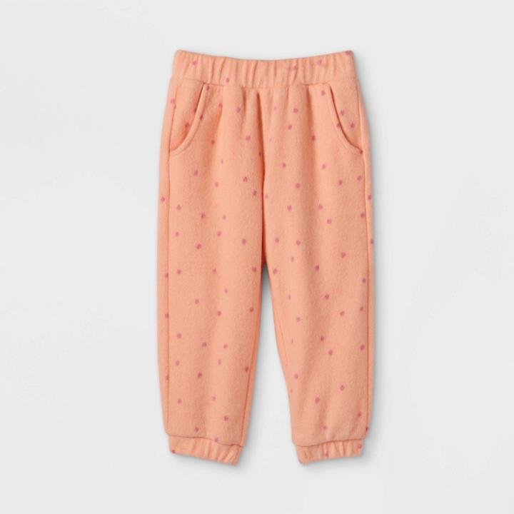 Toddler Girls' Soft Fleece Pull-on Jogger Pants - Cat & Jack Peach