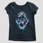 Marvel Girls' Black Panther Short Sleeve T-shirt - Charcoal Heather