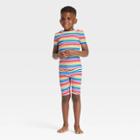 No Brand Kids' Striped Matching Family Pajama Set - Rainbow