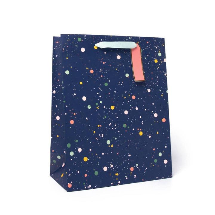 Spritz Medium Dotted Gift Bag Blue -