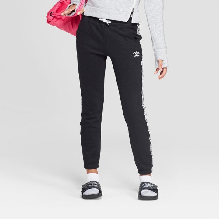 Umbro Girls' Double Diamond Fleece Jogger Black