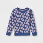 Toddler Girls' Fleece Pullover Sweatshirt - Cat & Jack Navy
