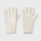 Isotoner Women's Recycled Yarn Fleece Lined Gloves - White, Gray