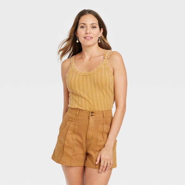 Women's Slim Fit Tank Top - Universal Thread Gold
