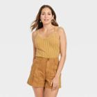 Women's Slim Fit Tank Top - Universal Thread Gold