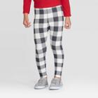 Toddler Girls' Buffalo Plaid Leggings - Cat & Jack Gray/cream 12m, Girl's, White