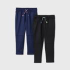 Toddler Boys' 2pk Athletic Jogger Pull-on-pants - Cat & Jack Black