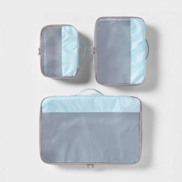 Made By Design 3pc Packing Cube Set Light Blue -
